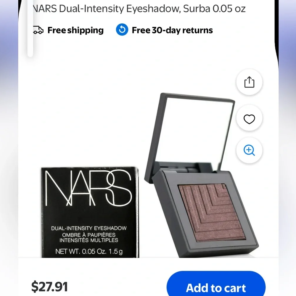 NARS Dual-lntensity  Eyeshadow Ombré A Paupieres (Intensites Multiple) NT 0.05oz